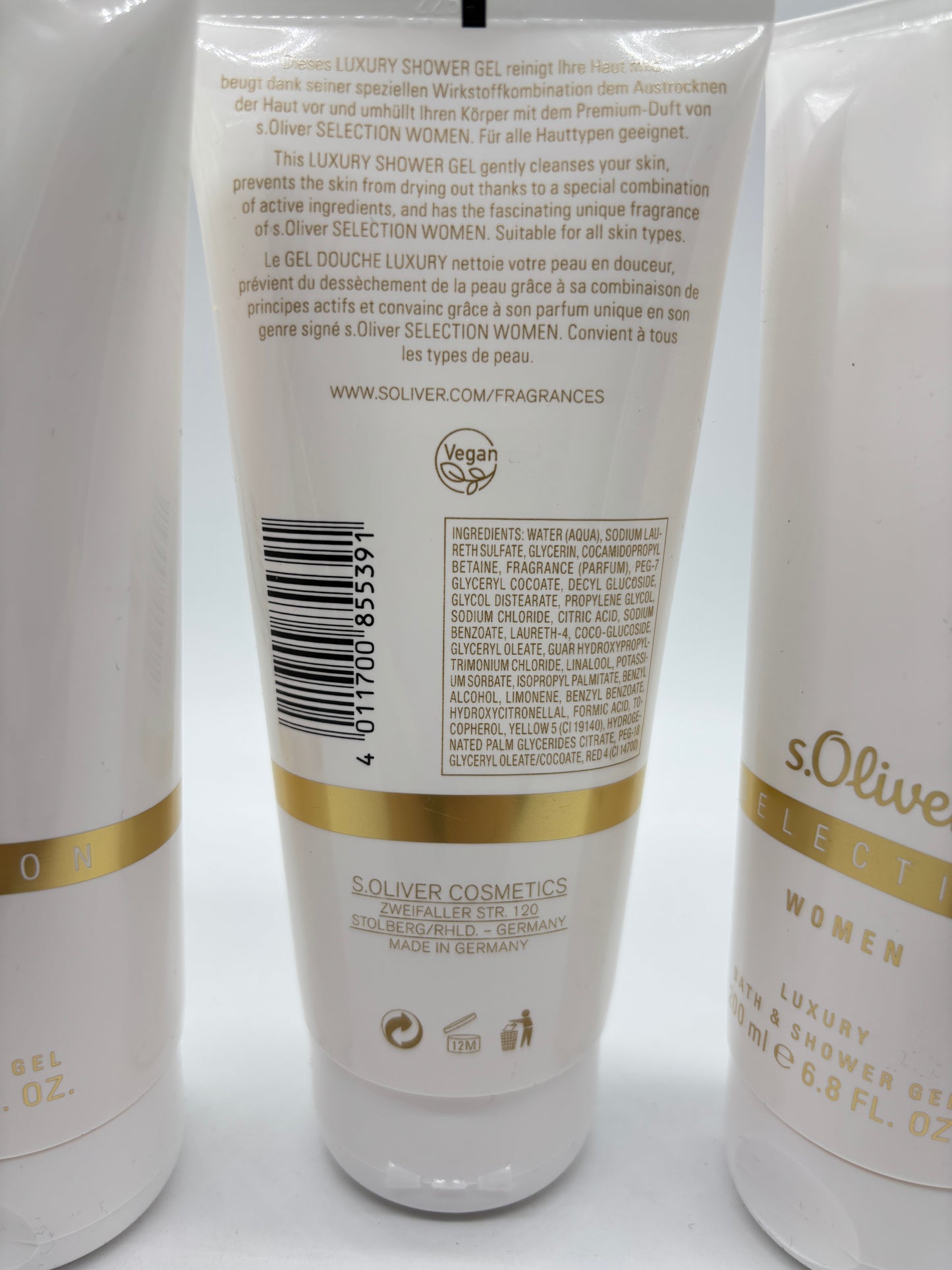 s.Oliver Selection Women Luxury Bath & Shower Gel / Duschgel 3 x 200 ml / 600 ml