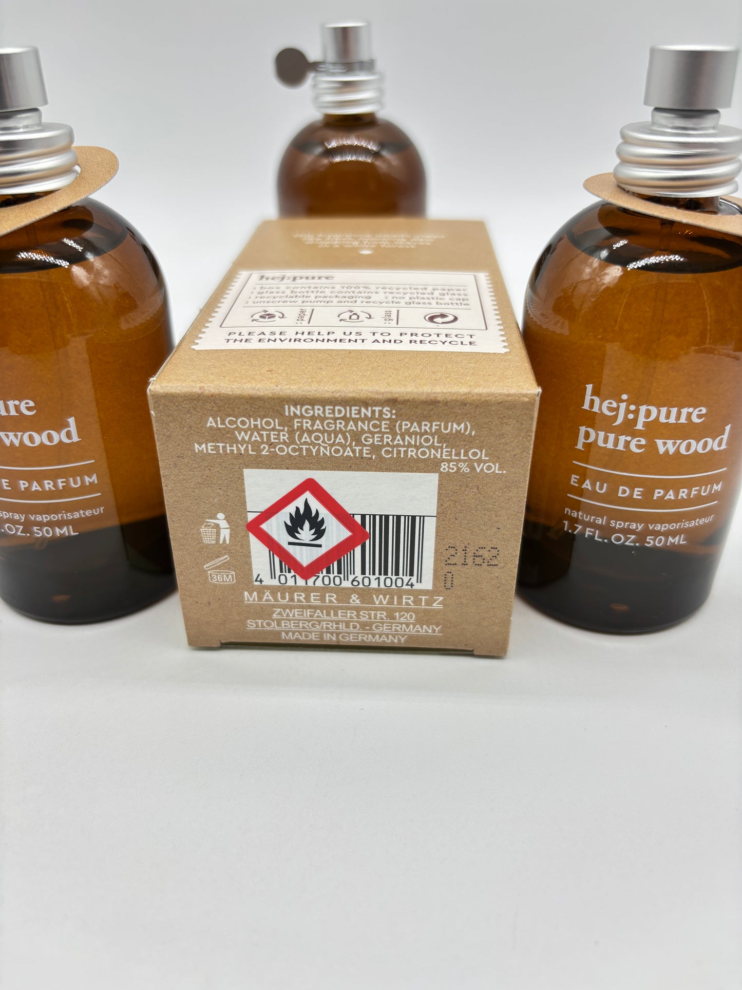 hej:pure pure wood Eau de Parfum 3 x 50 ml / 150 ml