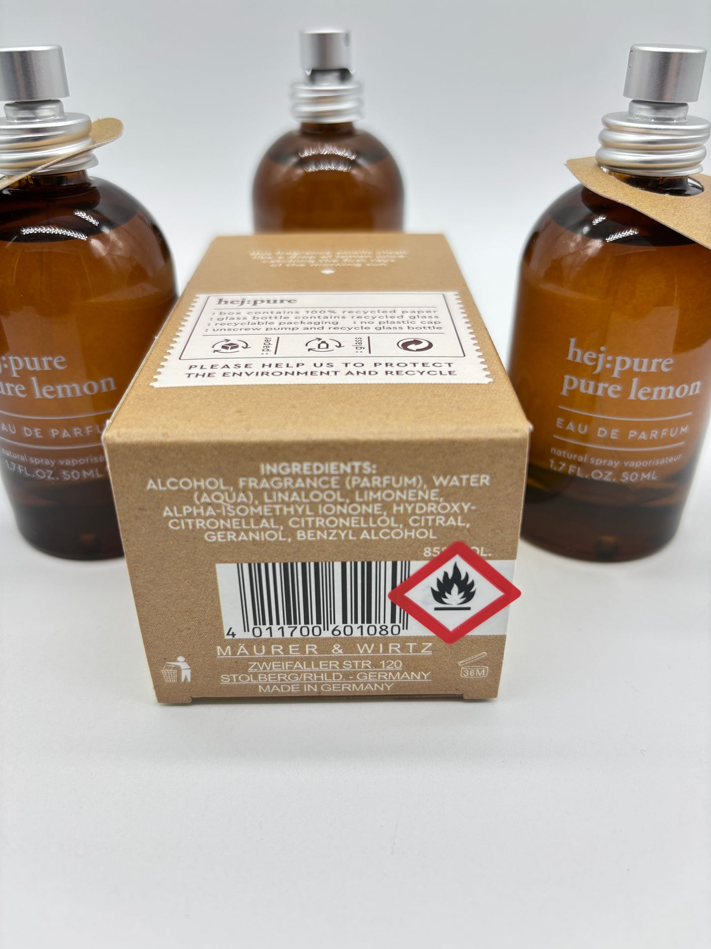 hej:pure pure lemon Eau de Parfum 3 x 50 ml / 150 ml