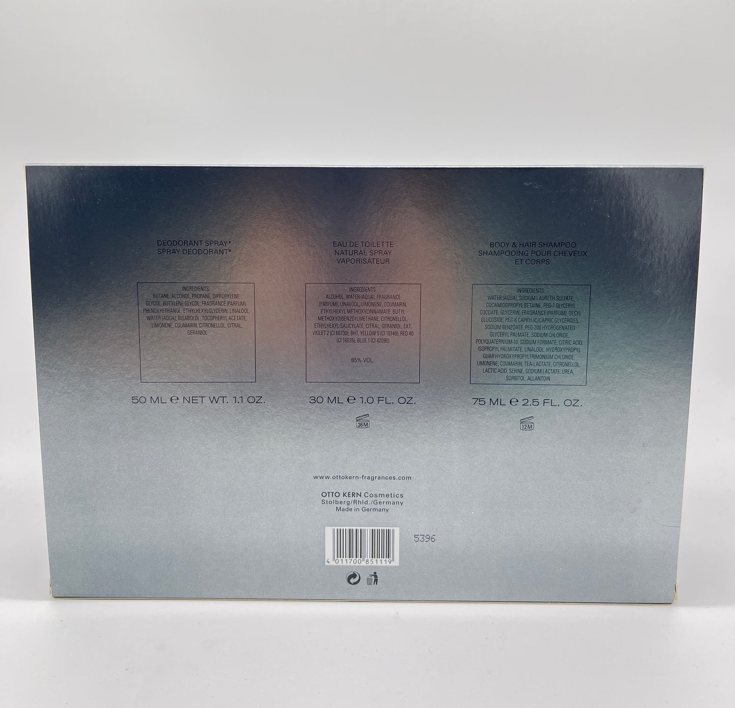 Otto Kern Full Play Trio Geschenkset Eau de Toilette 30 ml + Deodorant 50 ml + Shampoo 75 ml