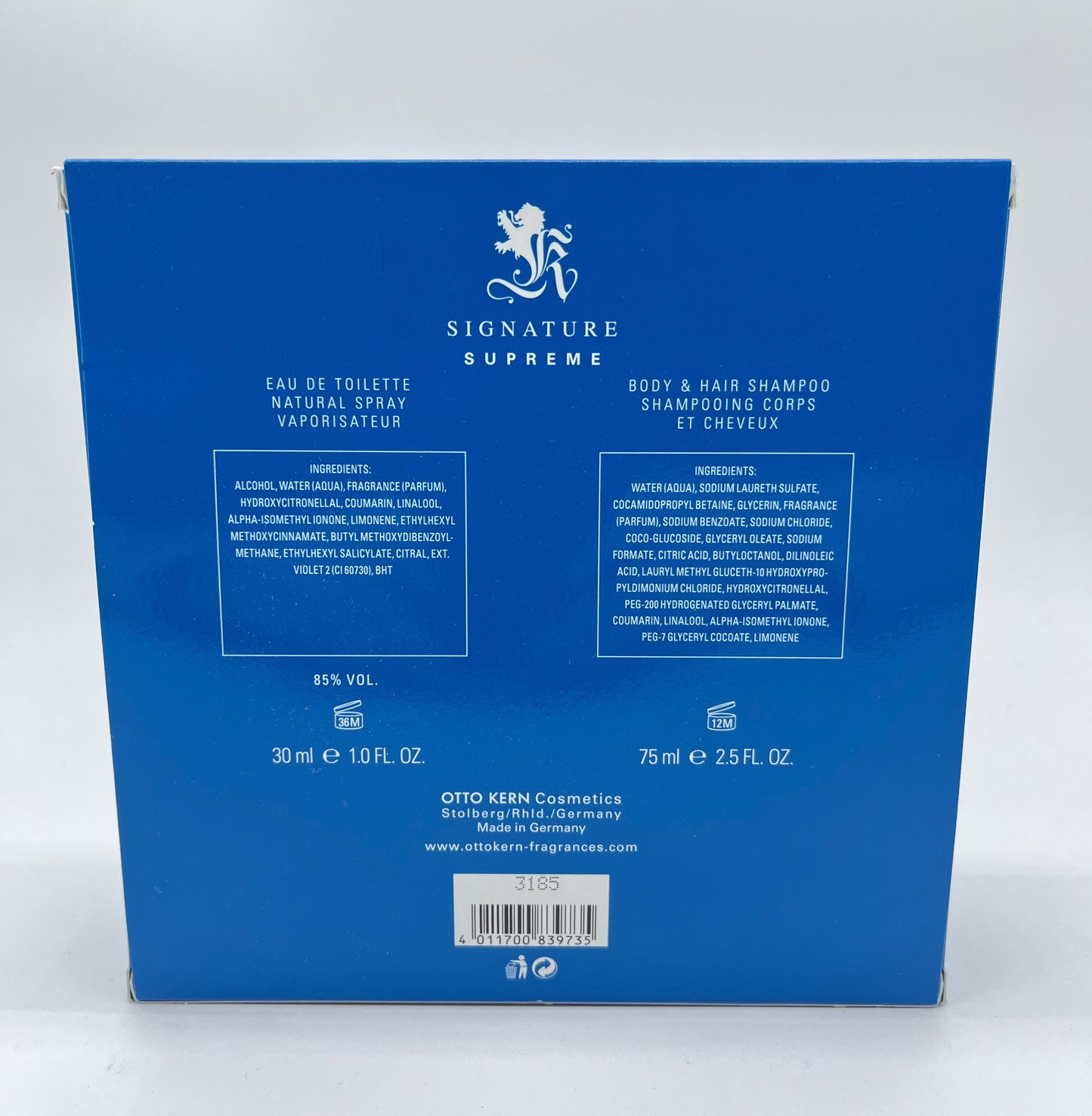 Otto Kern Signature Supreme Duo Geschenkset Eau de Toilette 30 ml + Shampoo 75 ml