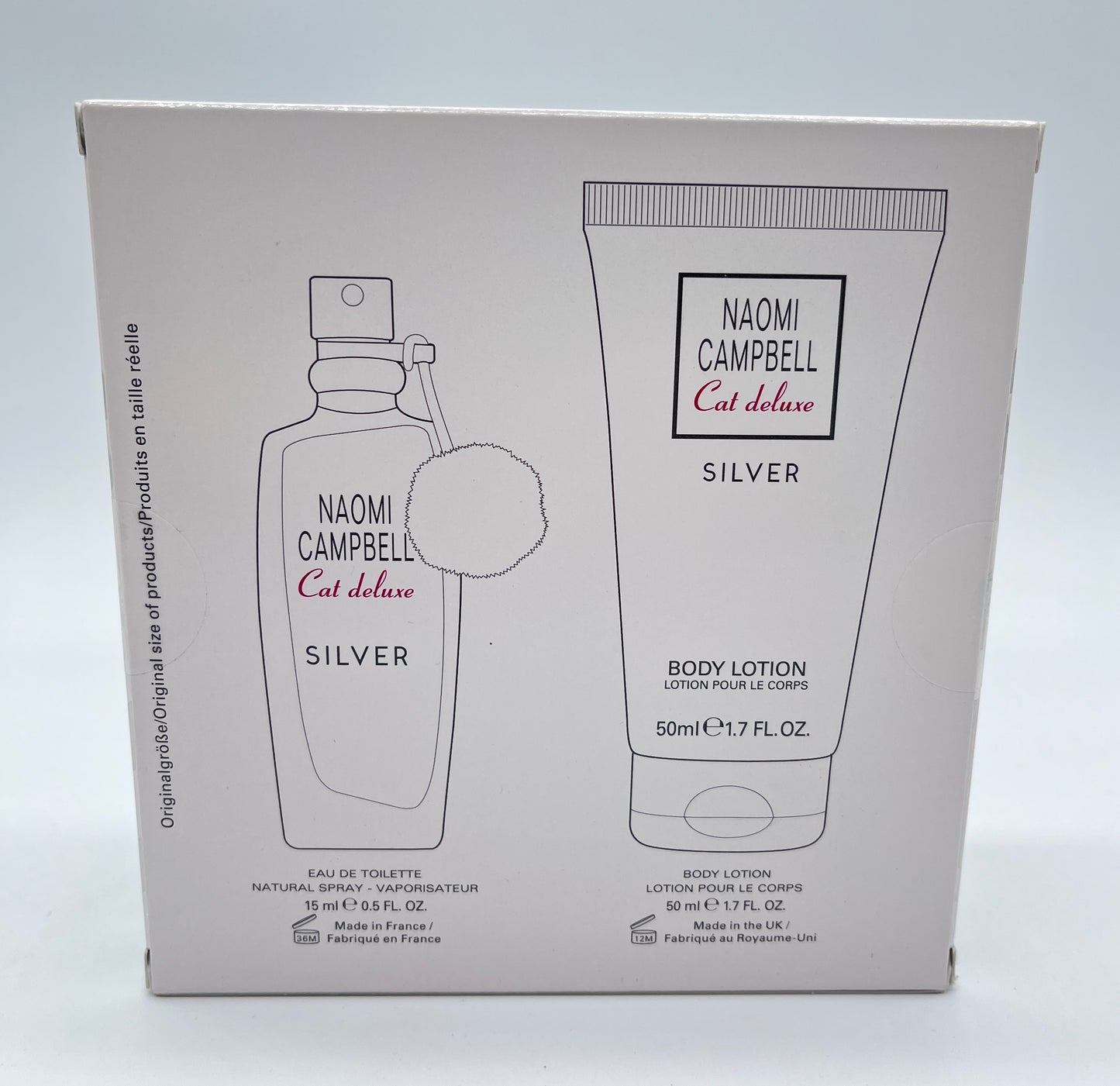 Naomi Campbell Cat Deluxe Silver Duo Geschenkset Eau de Toilette 15 ml + Body Lotion 50 ml