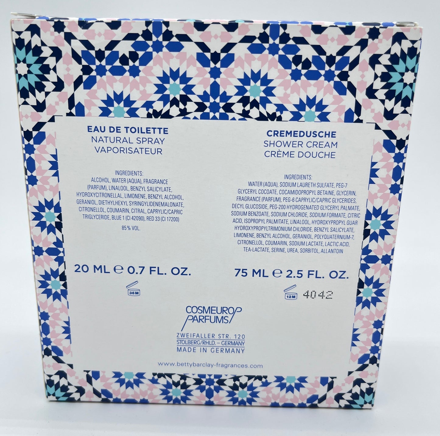 Betty Barclay Oriental Bloom Duo Geschenkset Eau de Toilette 20 ml + Duschgel 75 ml