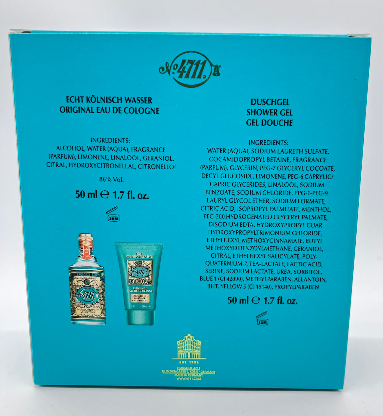 4711 Echt Kölnisch Wasser Original Eau de Cologne 50 ml + Duschgel 50 ml