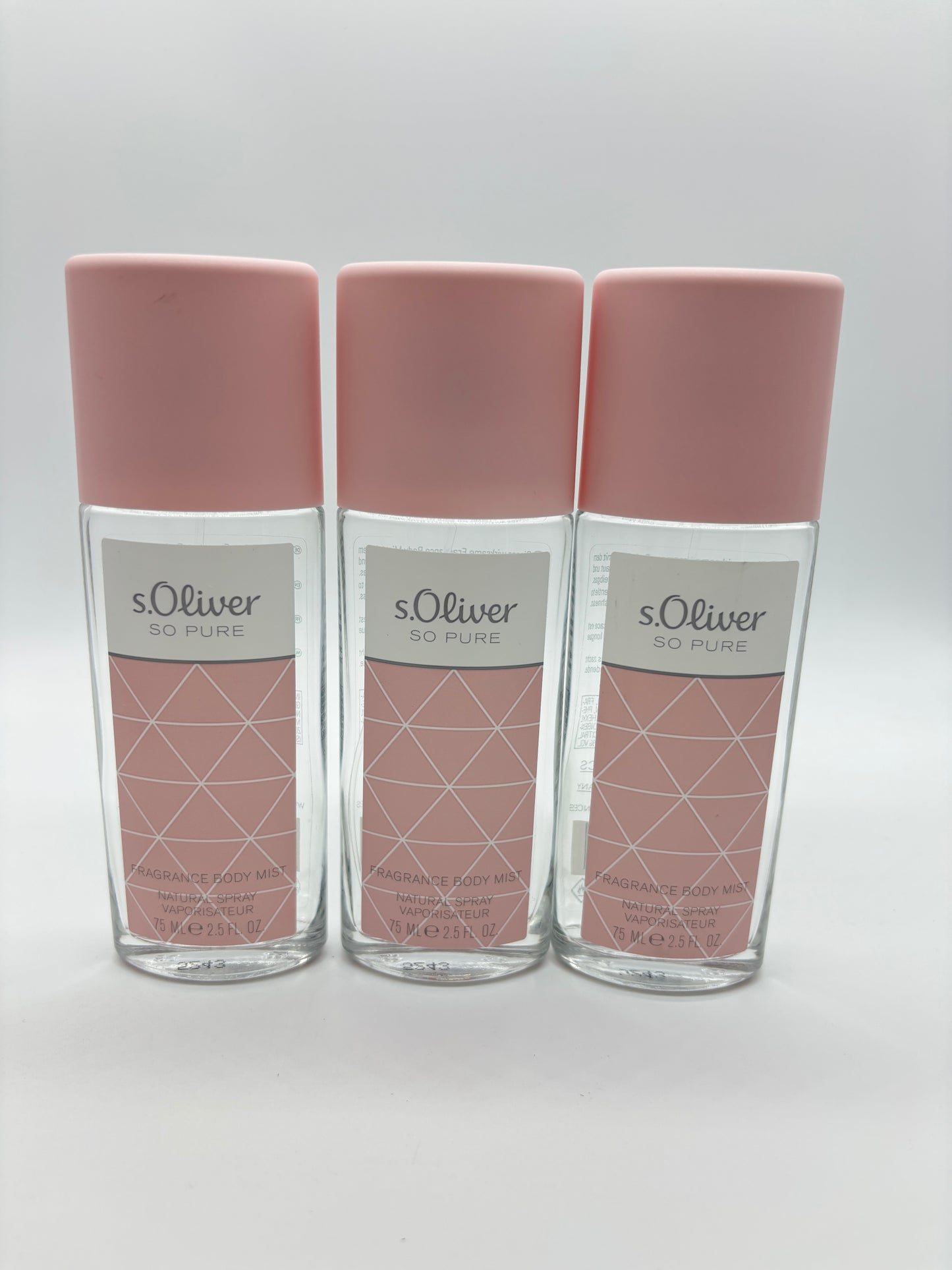 s.Oliver So Pure Woman Fragrance Body Mist Deodorant Natural Spray 3 x 75 ml