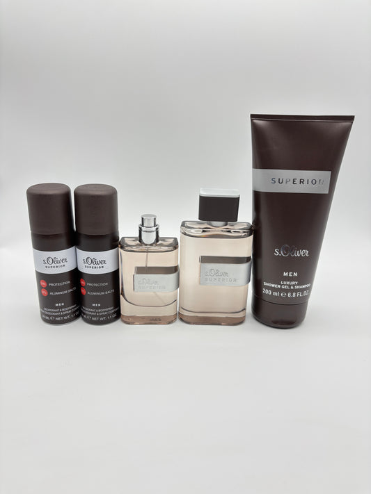 s.Oliver Superior Men Trio Duftset Eau de Toilette 30 ml + After Shave 50 ml + Deodorant + Duschgel