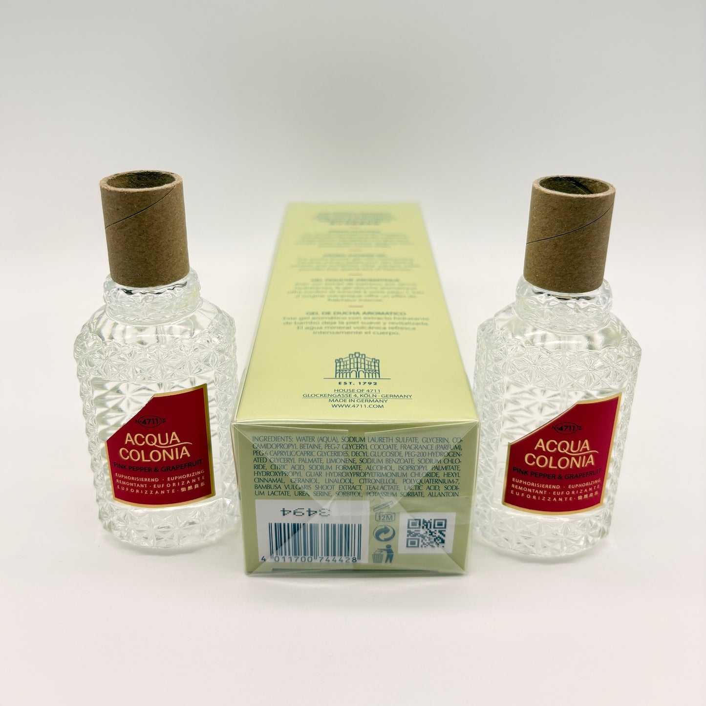 4711 ACQUA COLONIA Pink Pepper / Rosa Pfeffer & Grapefruit 2x Eau de Cologne 50 ml (B-Ware) + Duschgel 200 ml