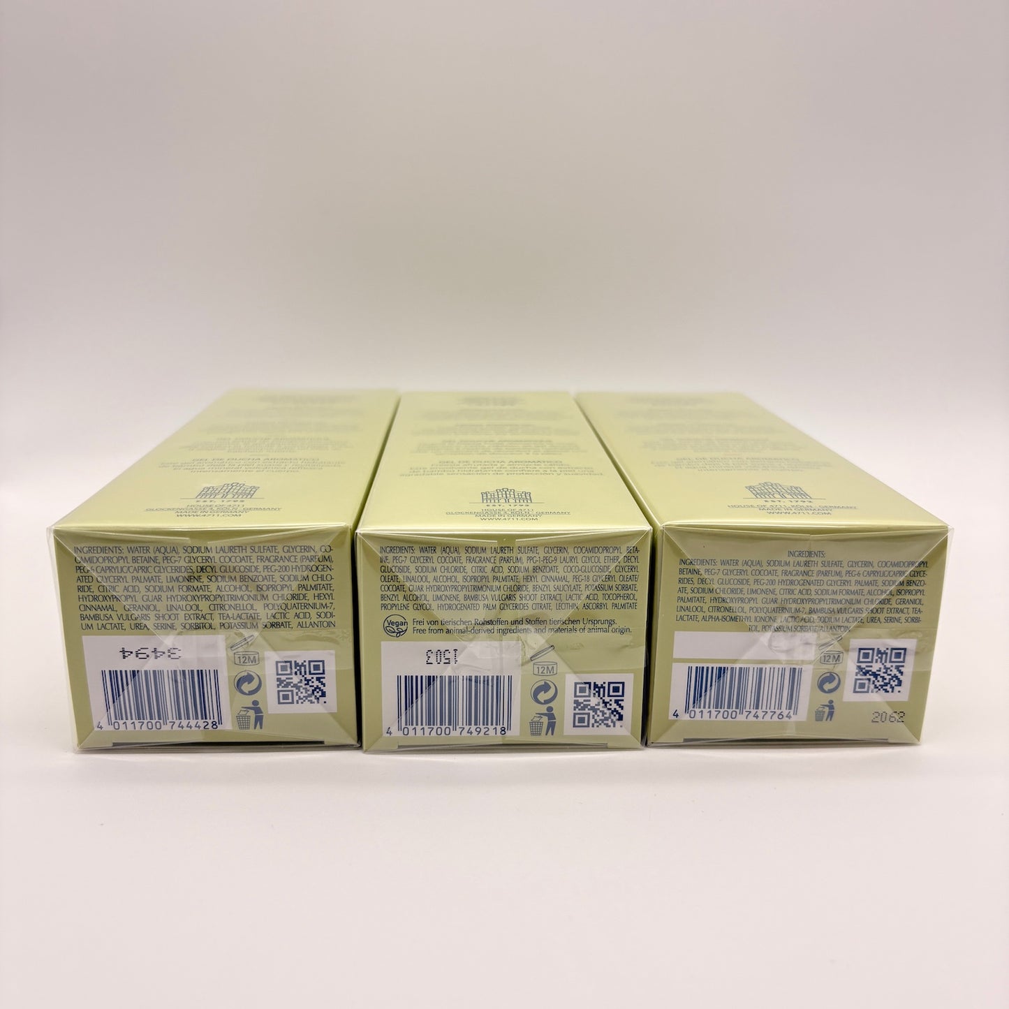 4711 ACQUA COLONIA Duschgel 3 x 200 ml Pink Pepper & Grapefruit + Freesia & Musk + Lychee & White Mint