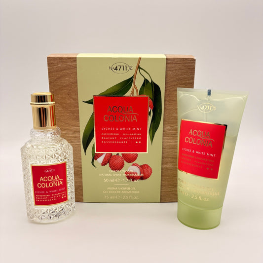 4711 ACQUA COLONIA Lychee & White Mint Geschenkset 50 ml Eau de Cologne + 75 ml Duschgel