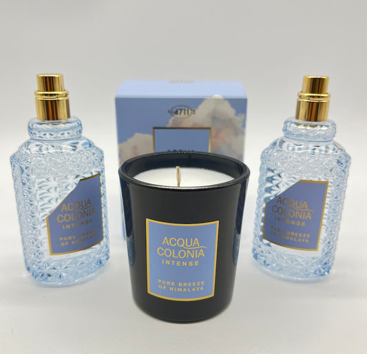 4711 ACQUA COLONIA Intense Pure Breeze of Himalaya Eau de Cologne 100 ml je 2 x 50 ml + Duftkerze 72 g