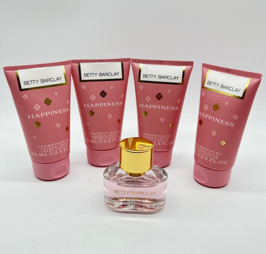 Betty Barclay Happiness Eau de Toilette 20 ml + Duschgel / Cremedusche 4 x 75 ml (300 ml)