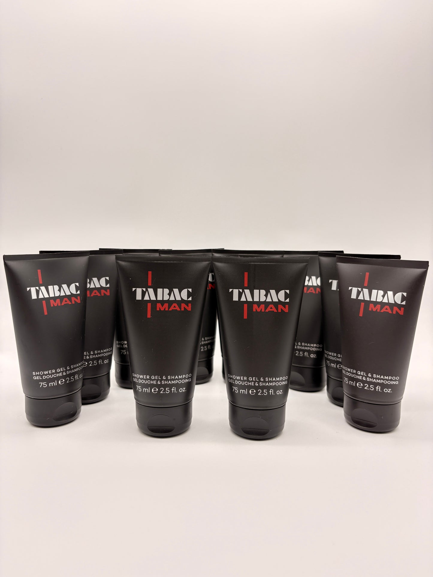 Tabac MAN schwarz Duschgel & Shampoo 10 x 75 ml / 750 ml