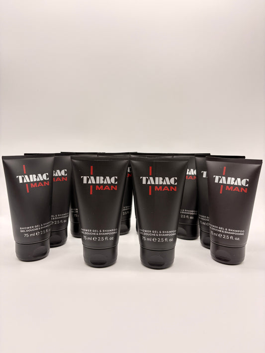 Tabac MAN schwarz Duschgel & Shampoo 10 x 75 ml / 750 ml