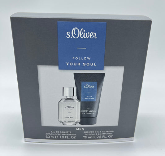 s.Oliver Follow your soul Men Duo Geschenkset Eau de Toilette 30 ml + Shampoo 75 ml