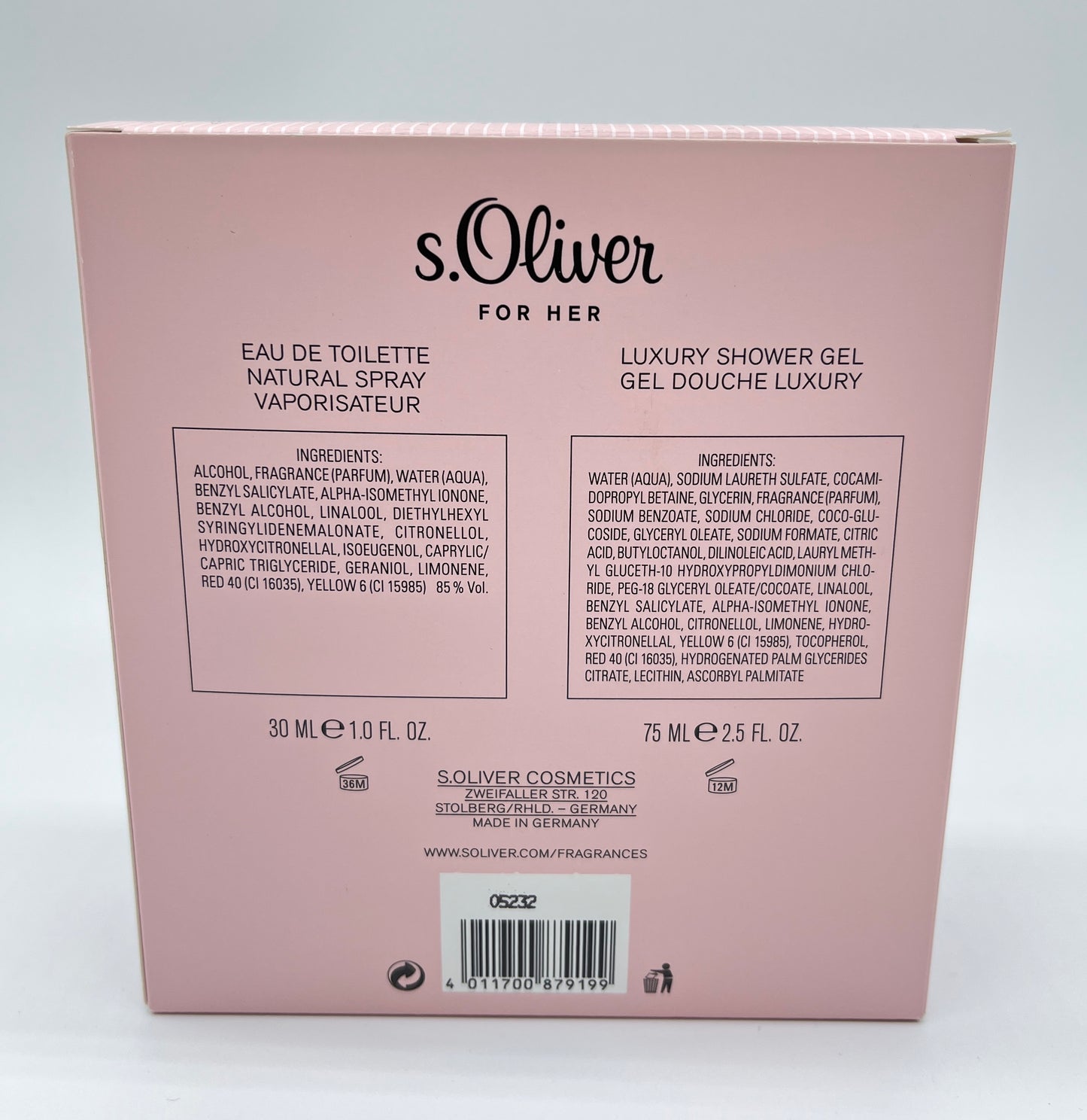 s.Oliver for her Duo Geschenkset Eau de Toilette 30 ml + Duschgel 75 ml