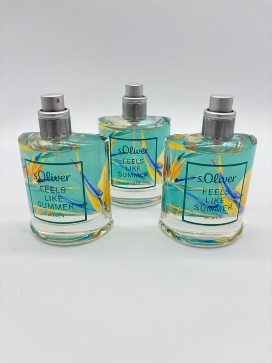 s.Oliver Feels like summer (2023) Women Eau de Toilette 3 x 30 ml / 90 ml B-Ware