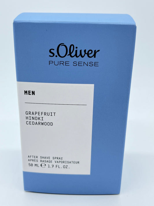 s.Oliver Pure Sense Men Grapefruit Hinoki Cedarwood After Shave Spray 50 ml