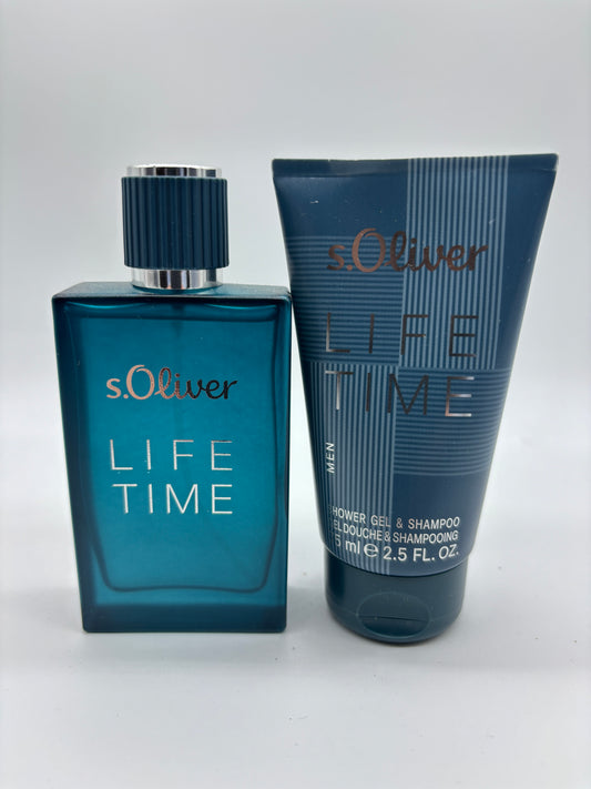 s.Oliver Life Time Men Eau de Toilette 50 ml + Duschgel / Shower Gel & Shampoo 75 ml