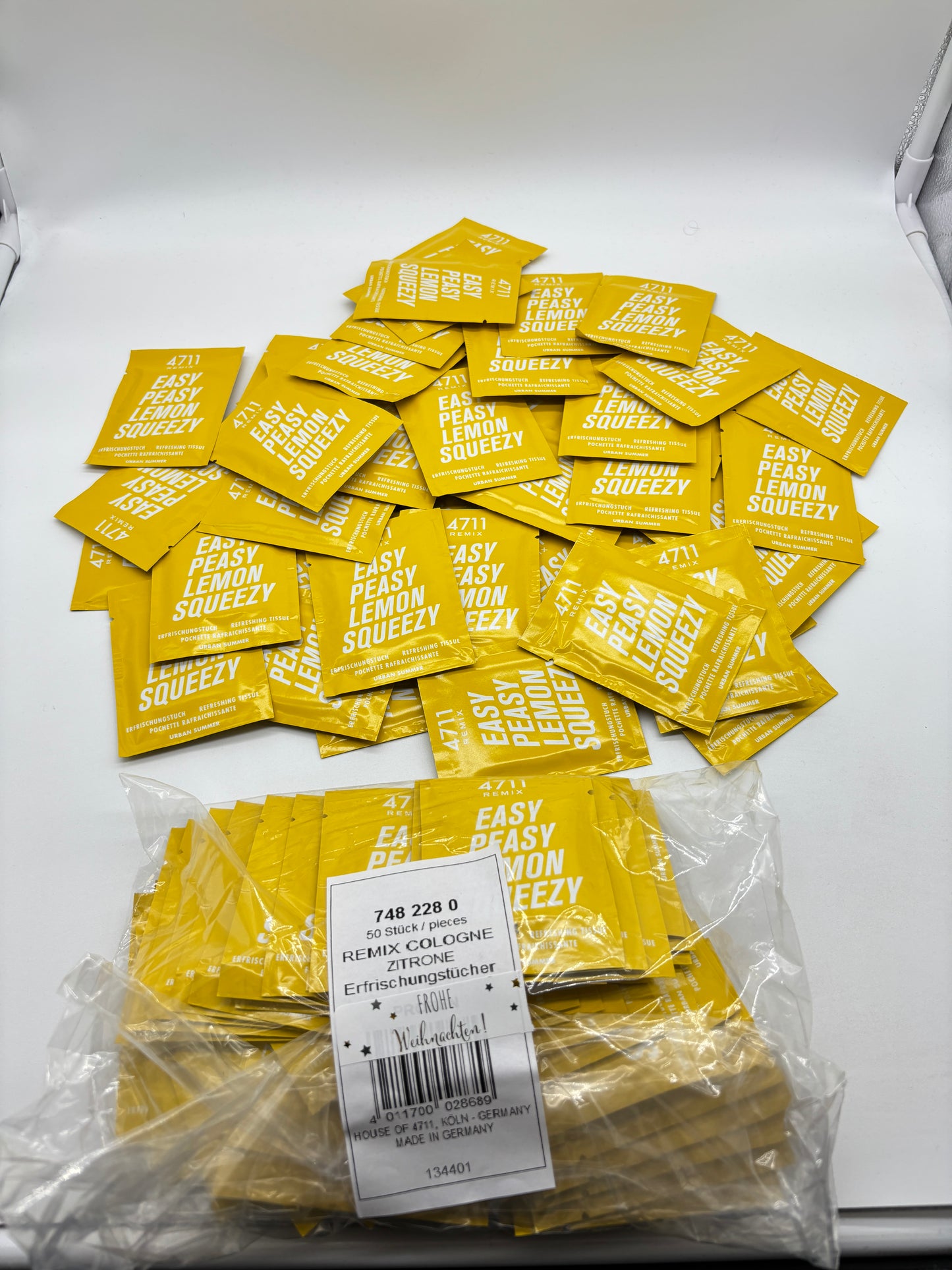 4711 Remix Cologne Zitrone Erfrischungstücher 50 Stück GELB