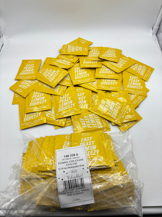 4711 Remix Cologne Zitrone Erfrischungstücher 50 Stück GELB