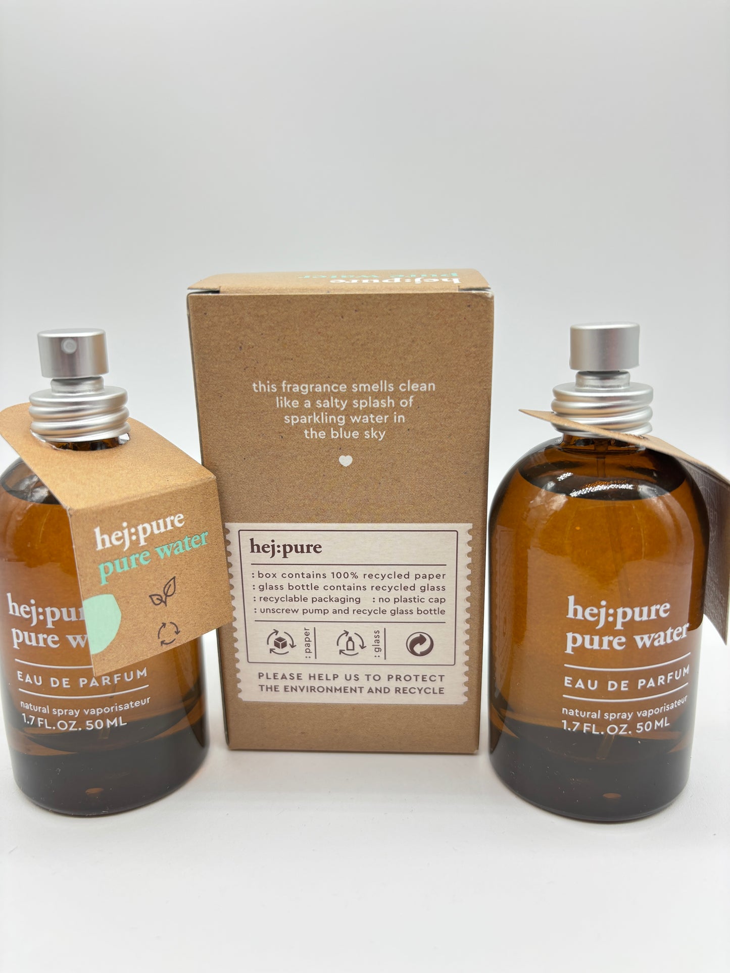 hej:pure pure water Eau de Parfum 3 x 50 ml / 150 ml